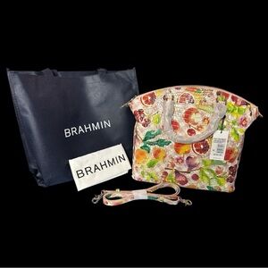 Brahmin Large Duxbury Satchel “Fruit Salad Melbourne” Bag